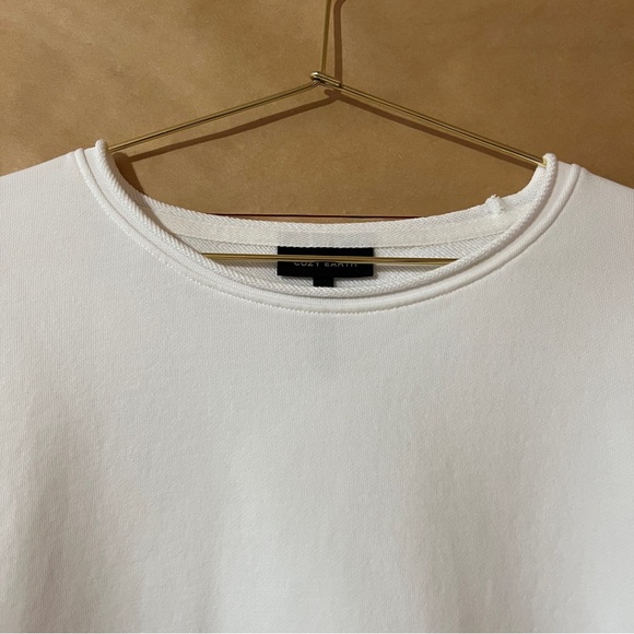 Cozy Earth | Chelsea Pullover Sweatshirt French Terry Organic Cotton Bone Size M - Picture 3 of 9